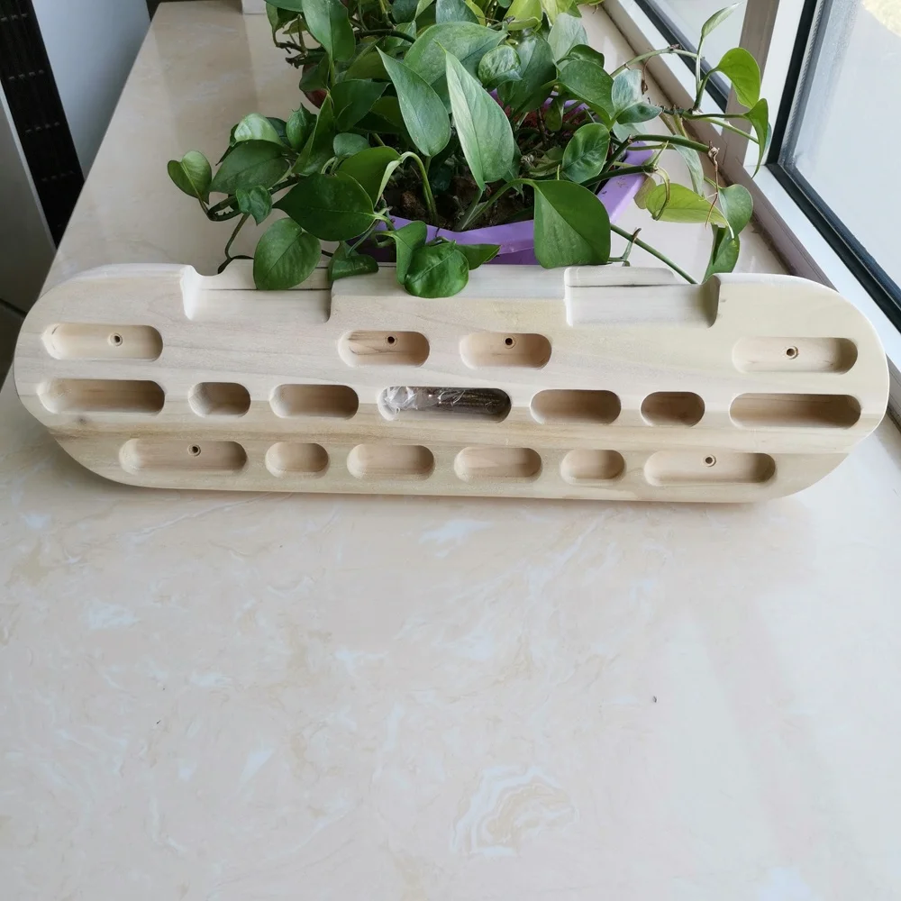 Wholesale Wooden Climbing Board Beech Birch Finger Strength Trainer Rock Climbing Hangboard