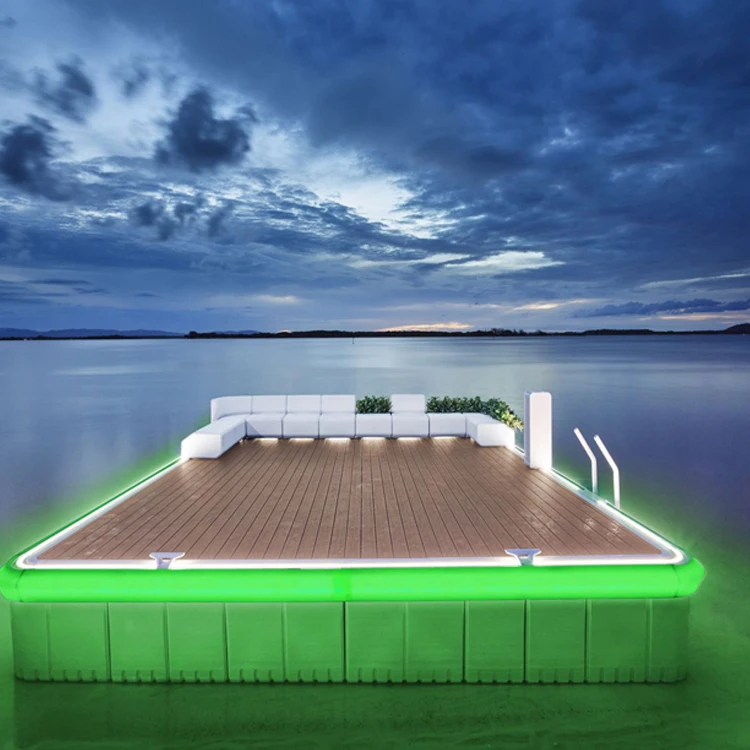 Выставочная сцена на водной платформе для отдыха поплавки причалов модульная плавающая понтоновая система водный пейзаж Плавающая Платформа вечеринки