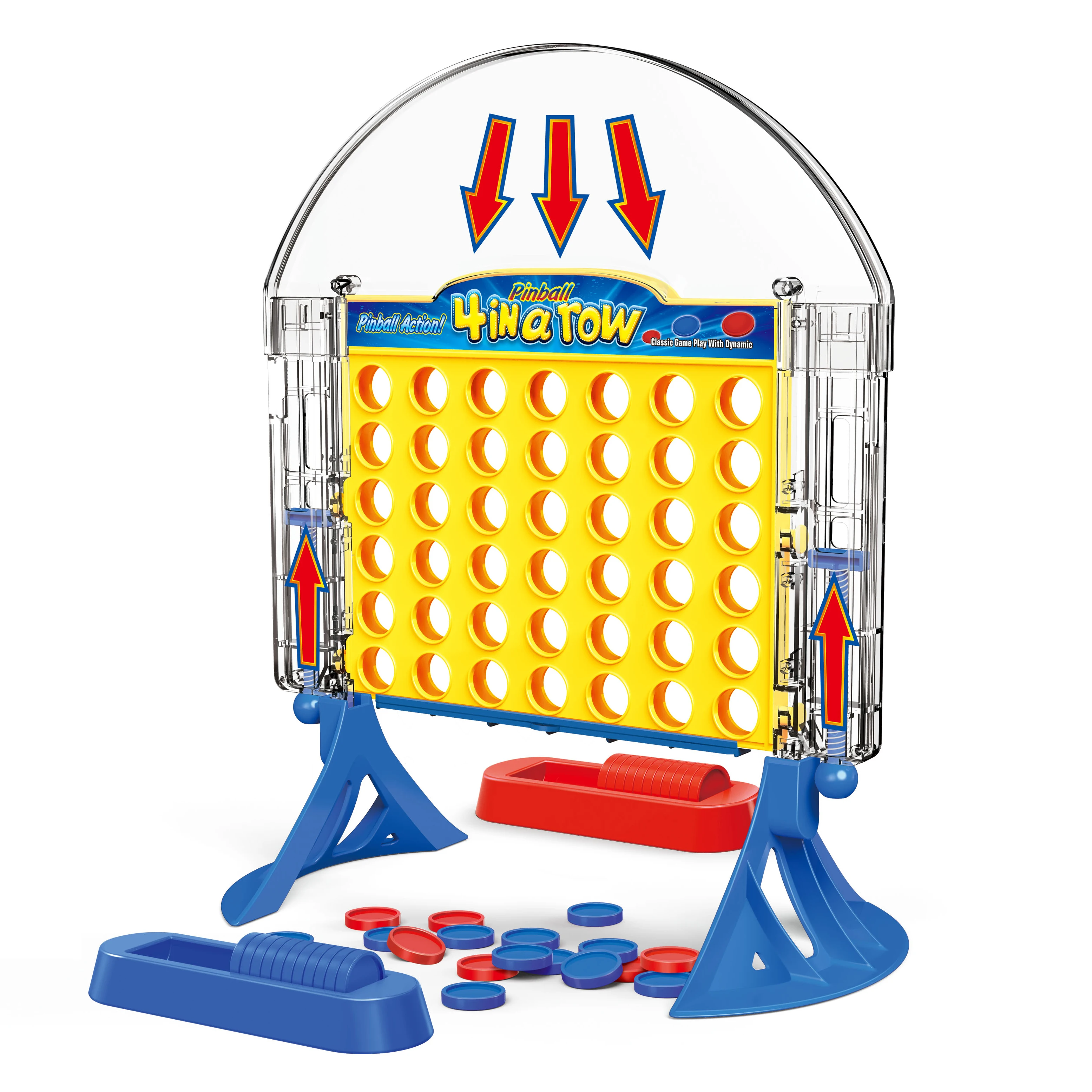 Classic Children Board Games Plastic Pinball Set Connect 4 In A Row Table Game Educational Toys For Kids