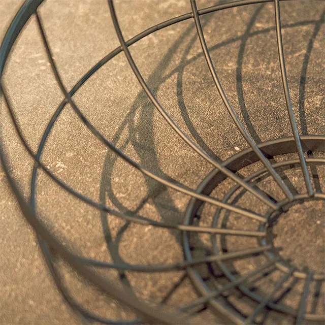 Black round metal fruit and vegetable  storage basket for  kitchen wholesale supply