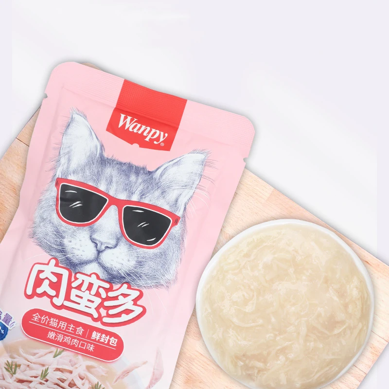 Wanpy Cat Meat Manduo Fresh Package Dog Meat Manduo Fresh Package 80g Wet Grain Cat Salmon Flavor Chicken Flavor Nutrition