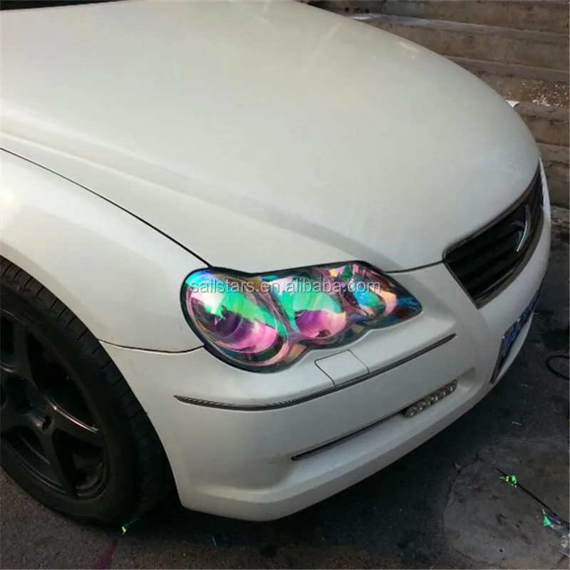 12 Rolls/Lot Rainbow Chameleon Headlight Tint Film Taillight Vinyl Color Change