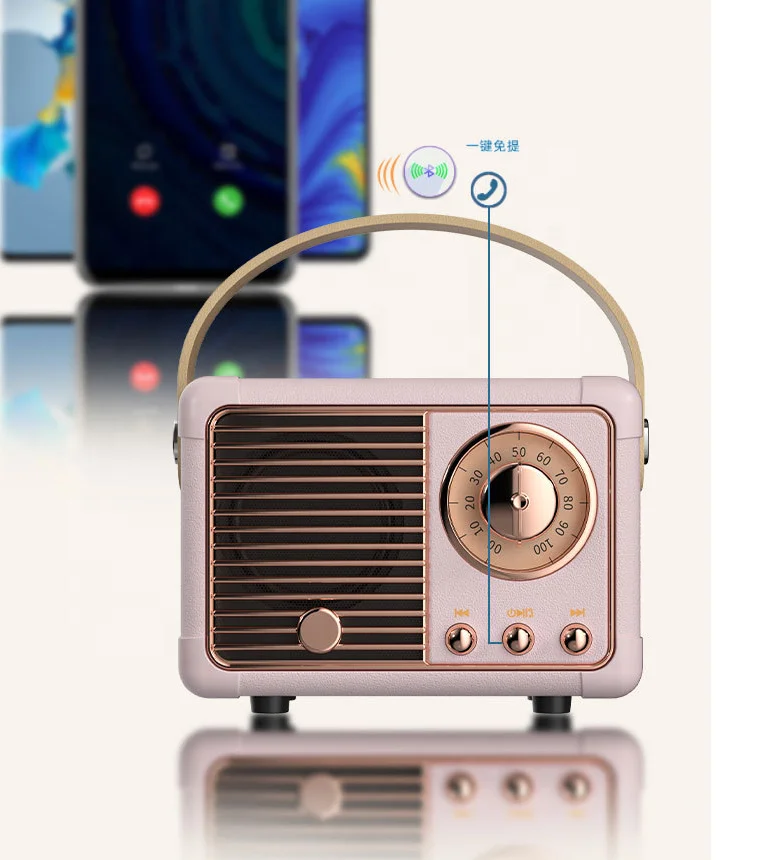 Creative Wireless Retro Radio Speaker Portable Audio Vintage Fashion Nostalgic Mini Stylish Classic Design Speakers