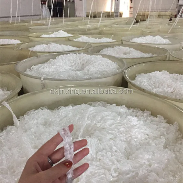 Rayon viscose flock tow 1.5dtex bright white 100% virgin China factory