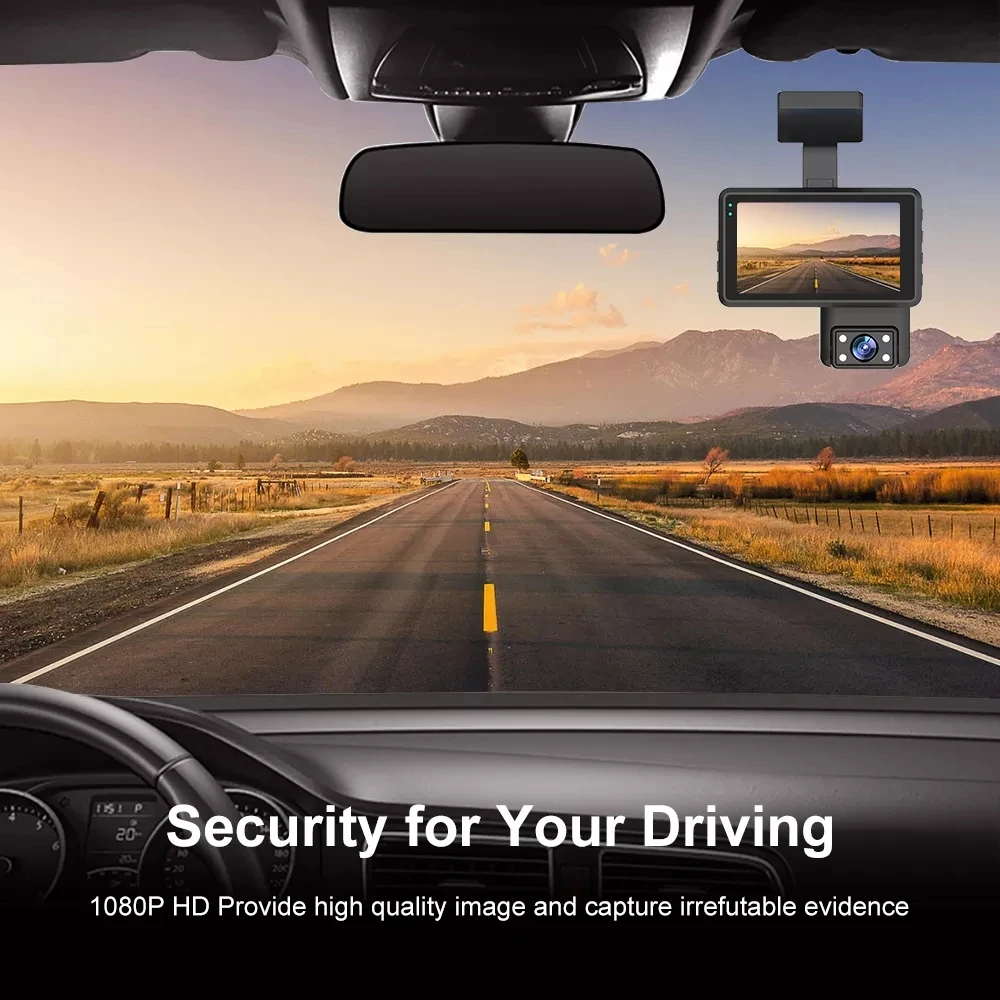 Car Dvr Dash Cam Dual Lens 1080P Camera DVR Night Vision WDR Built-In G-Sensor Motion Detection 24Hr Parking Monitor