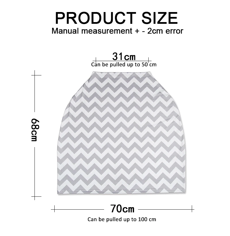 Sublimation Polyester Nursing Breastfeeding Cover Stroller Shopping Cart Baby Car Seat Covers