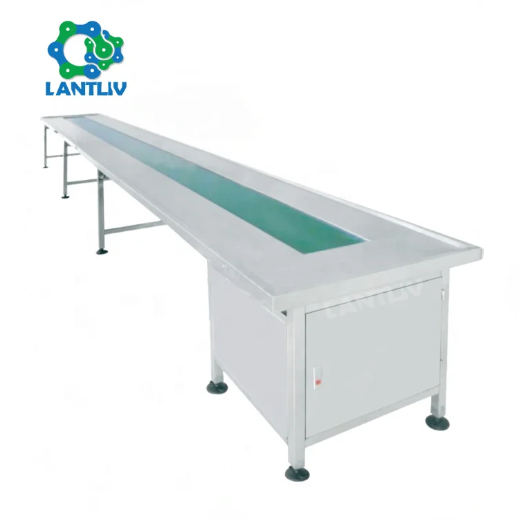 Flat Rubber PVC Belt Conveyor Cream Lotion Ointment Glass Bottles Plastic Tube Conveyor Belt System for Cosmetic Bottling Line