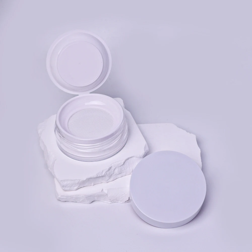 Luxury Empty Round Makeup Loose Powder Container Jar Compact Glitter Powder Foundation Case With Sifter