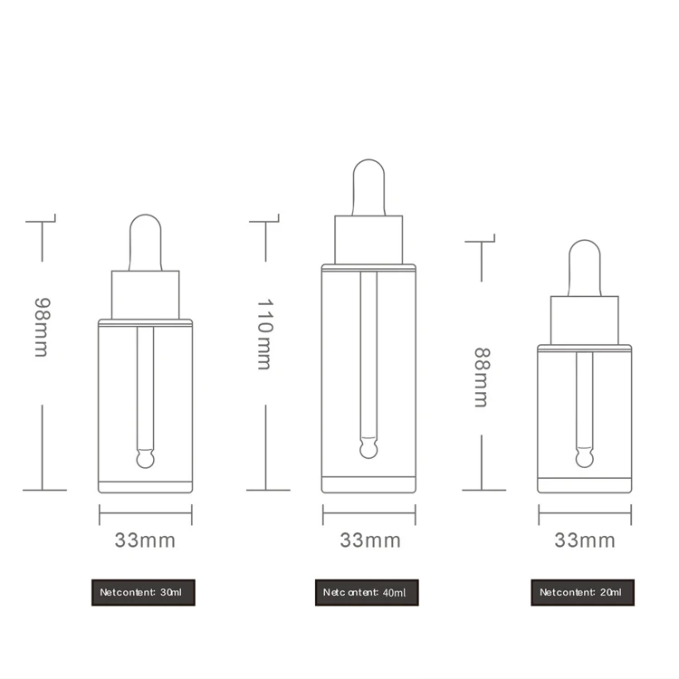 Hot sale high quality 40ml empty PETG plastic essential oil dropper bottle