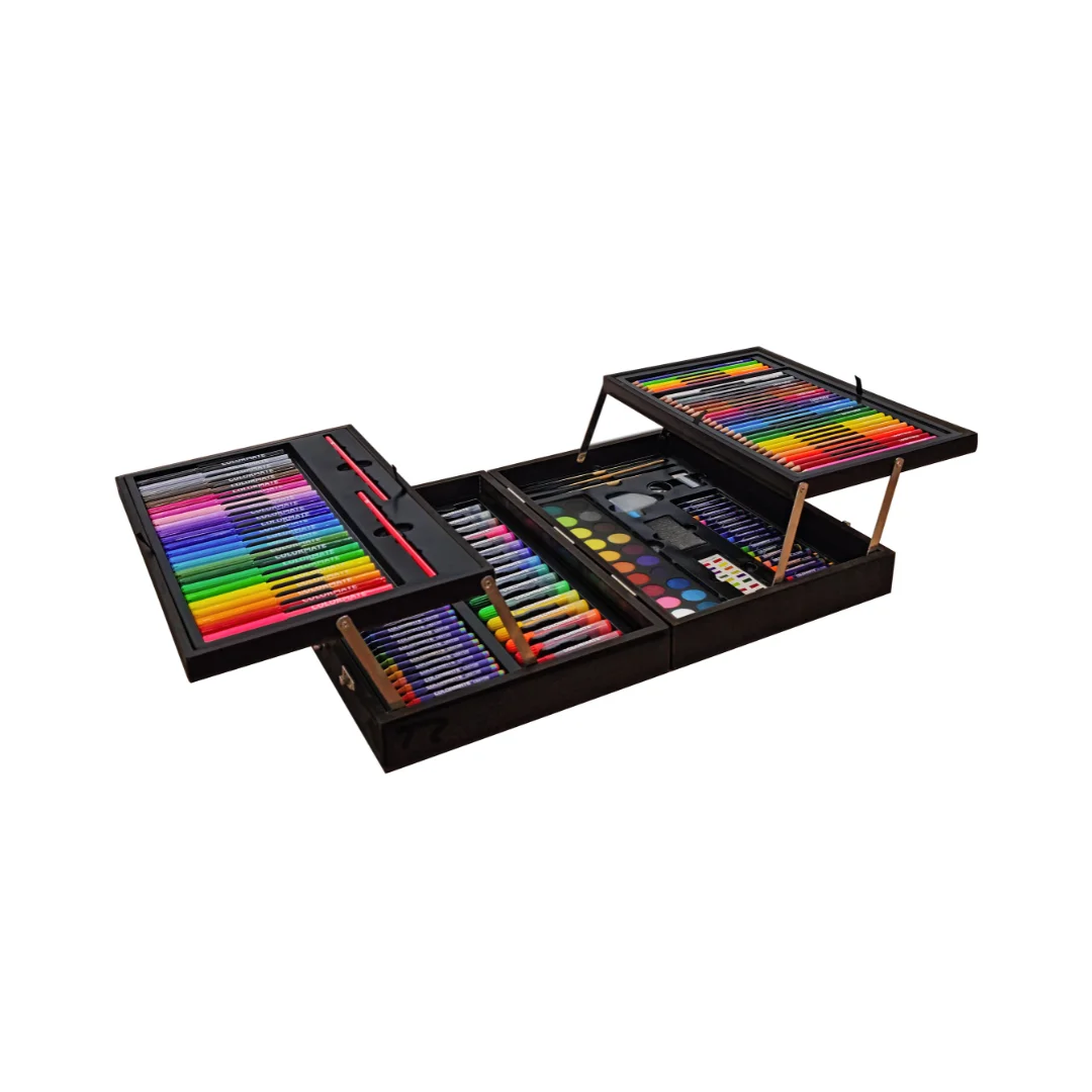 149pcs Wood Case Art Set Includes Pen Color Pencil for Drawing back to school gift for kid student fine art