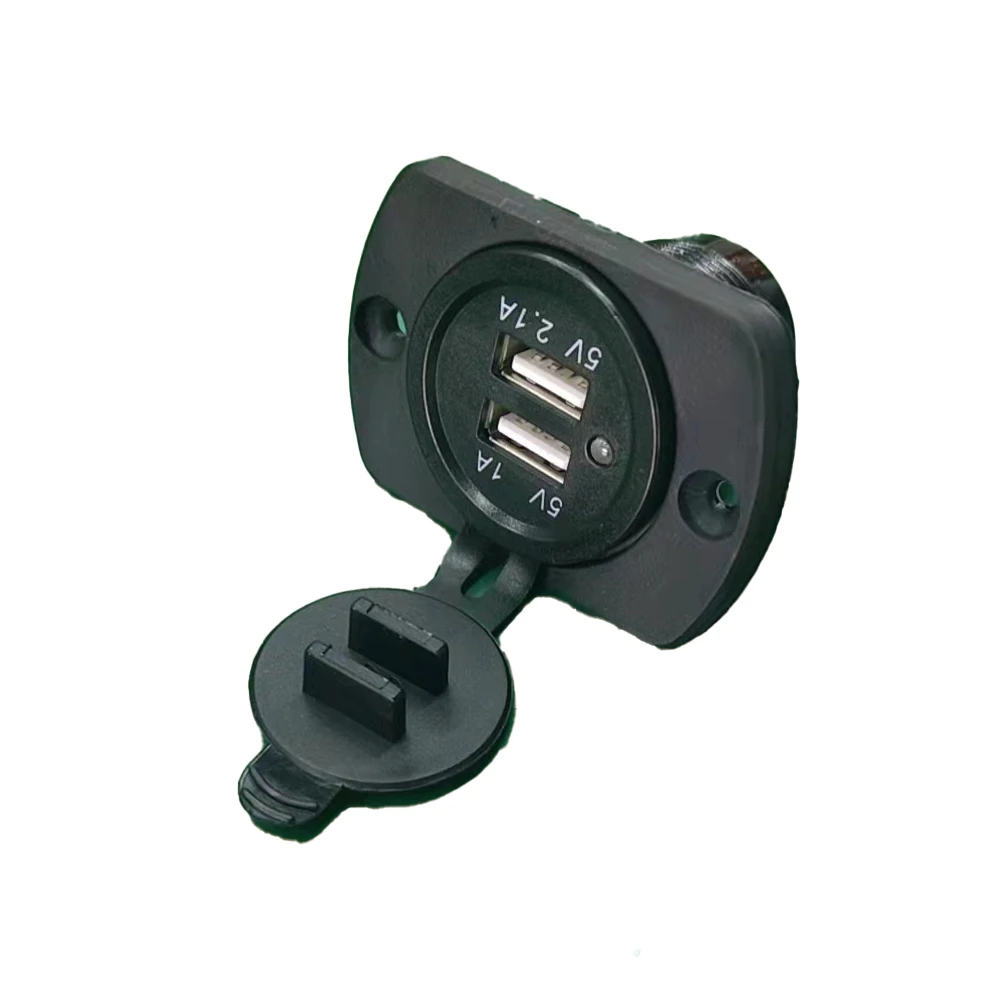 DC 12V 24V Panel Mount Train Marine Boat Car Bus Seat mobile phone USB Fast Charging Dual Port Quick Charging Usb Car Charger