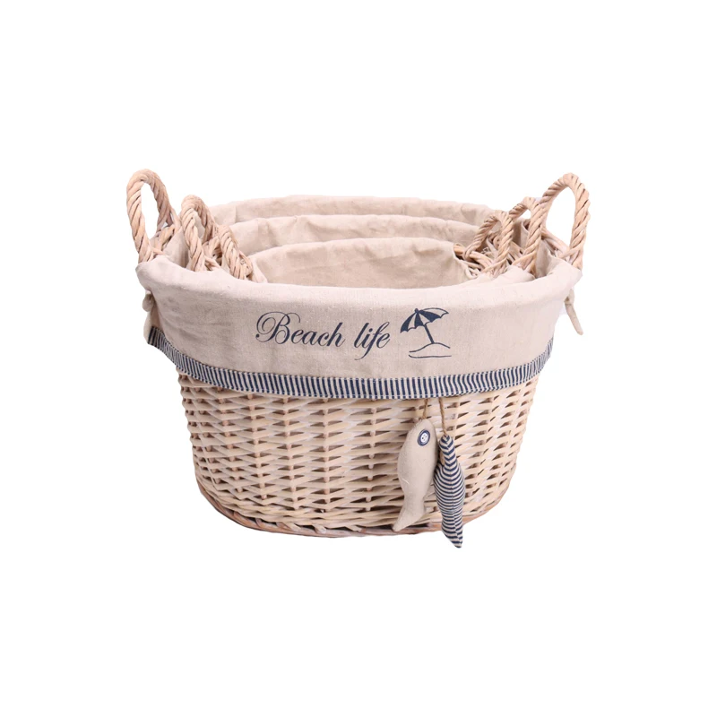 
Lower Factory Price Vietnamese Woven With Carry Cutout Handle Laundry Basket 