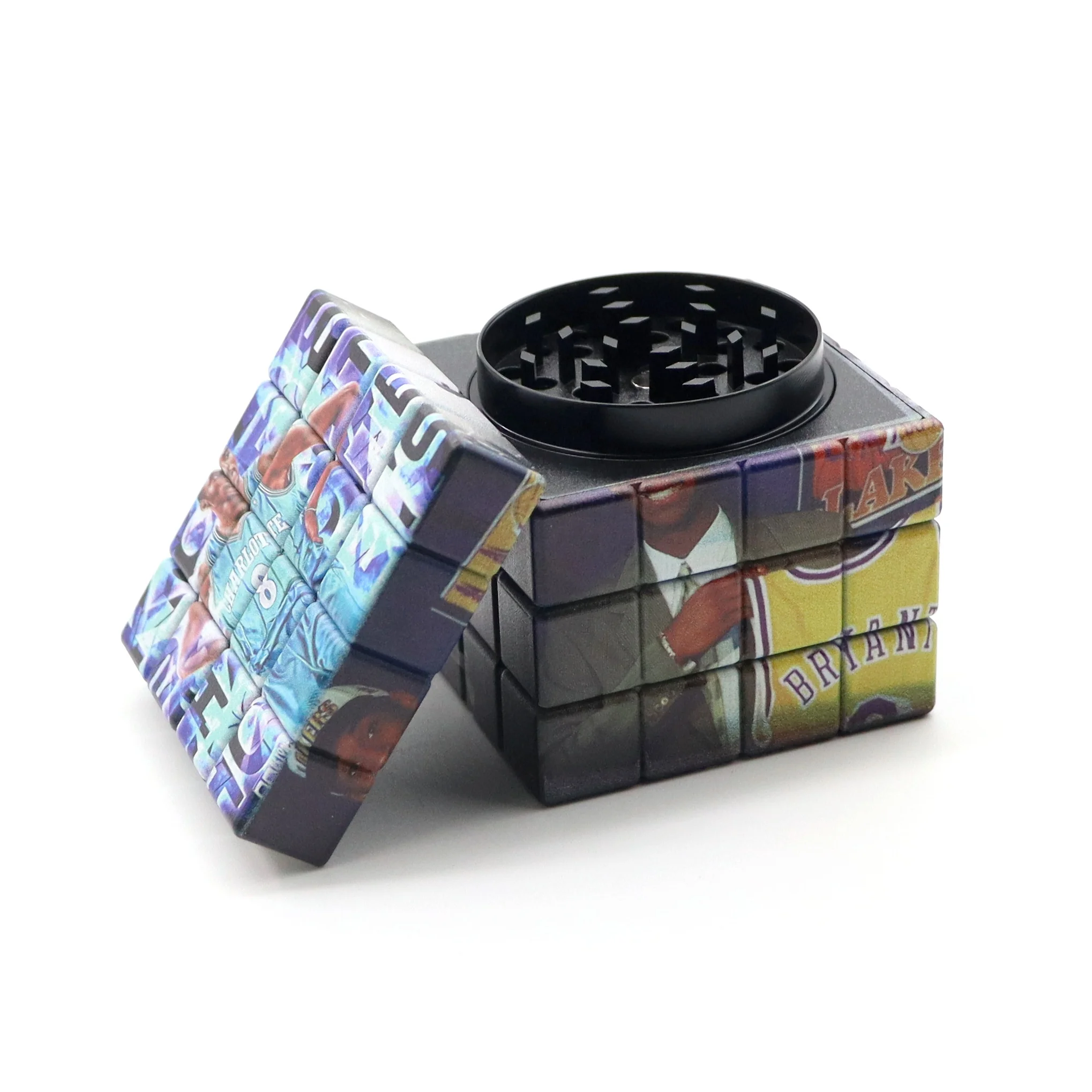 
Newest Laser Uv Printing Stainless Steel Grinder custom grinder weed4 Parts white weed grinder 