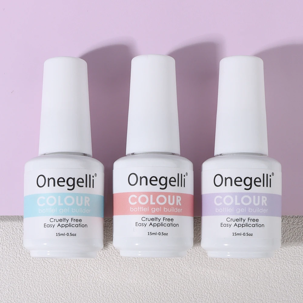 Onegelli Wholesale Fast Drying Extend Liquid  Long Wear Salon Product Gel Polish Colour Soft Gel UV Extension