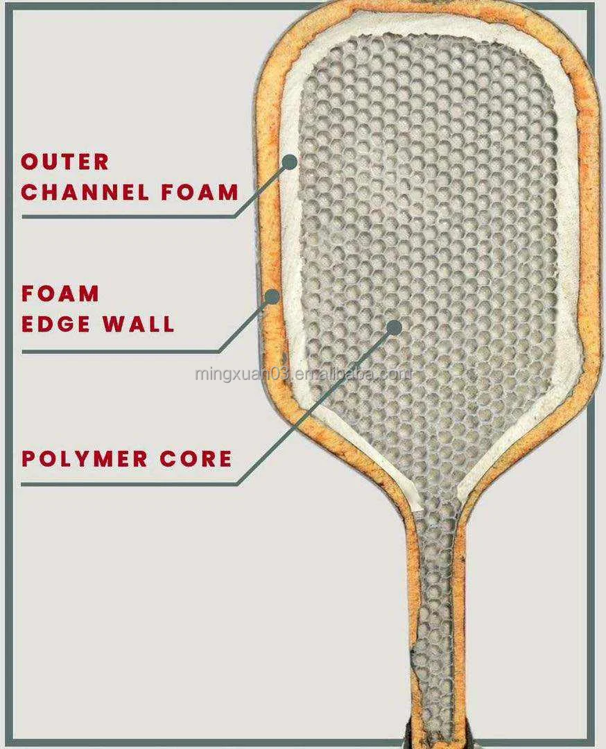 Gold wire woven carbon fiber KEV pickleball paddle Foam filling New technology pickleball racket