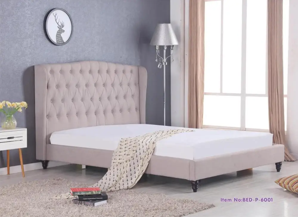 modern furniture bed queen size platform leather bed frame