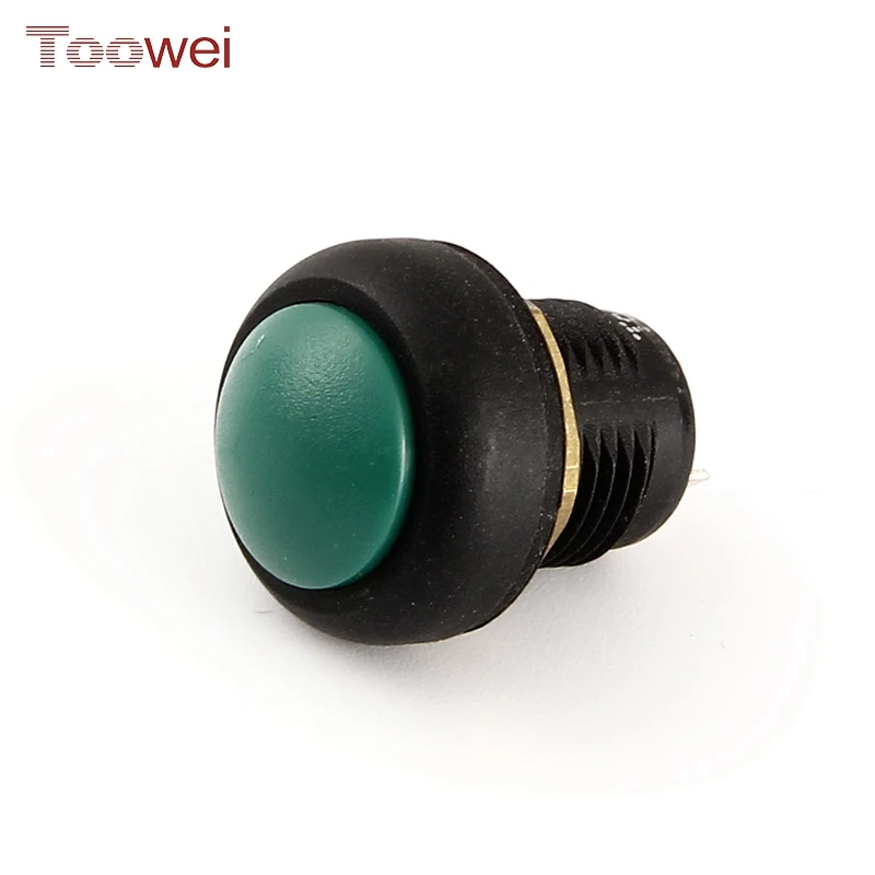 Toowei momentary push button antivandal switch  ip67 12mm 12v 3a E RoHS Reach FCC round plastic for car