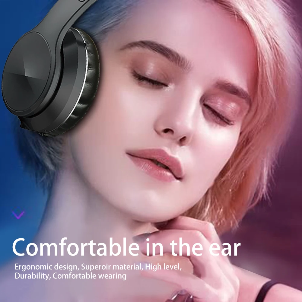Factory custom branded noise cancelling wireless studio headphones bt v5.0 unique head set over-ear headphones