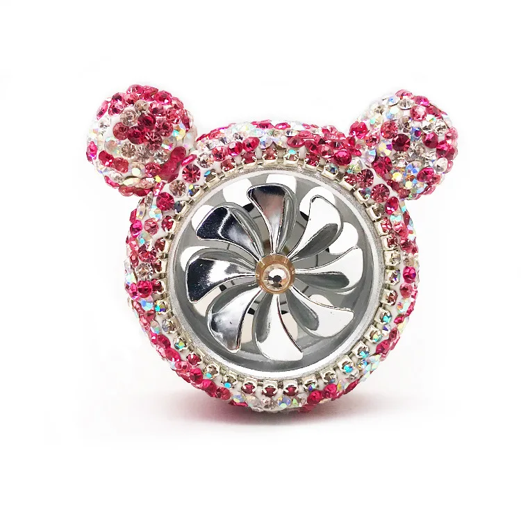 Creative Bling Crystal Diamond Cartoon Car Air Freshener Outlet Vent Clip Car Perfume Solid Diffuser Car Accessories for Girls