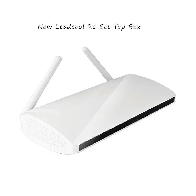 New Sales Leadcool Android 9.0 Smart TV Box Android White IPTV R6 TV Box with 2.4G WIFI