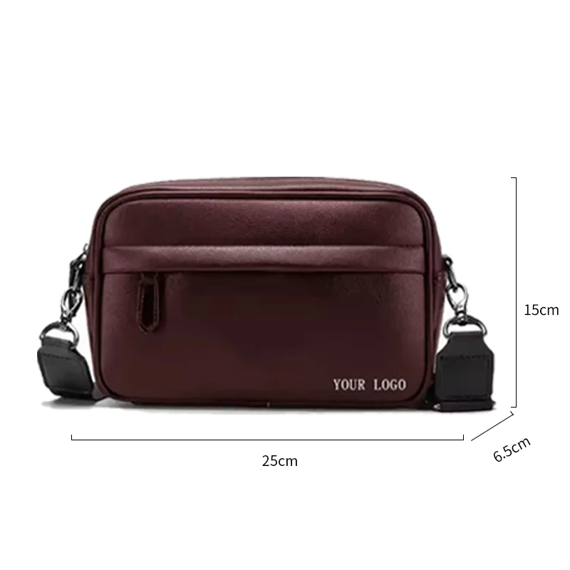 Custom Design Vintage High Quality Pu Leather Single Adjustable Strap Crossbody Shoulder Bag For Men