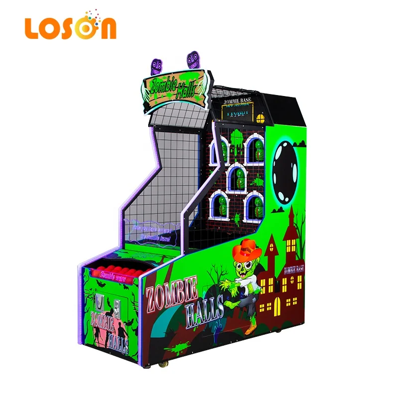 Lottery Machine Hit the Zombie Kids Arcade Throwing Balls Coin Operated Ticket Redemption Gaming Equipment