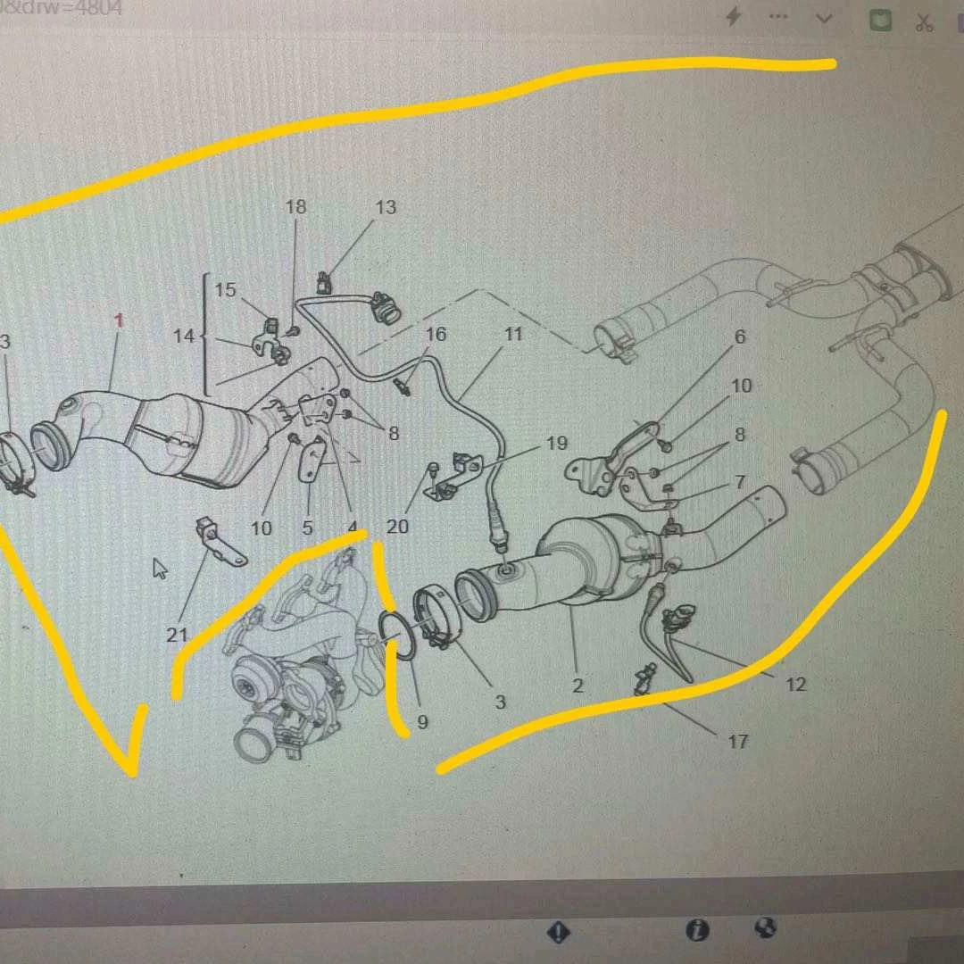 Three Way Catalyst System for Maserati OEM 670009091 670103677