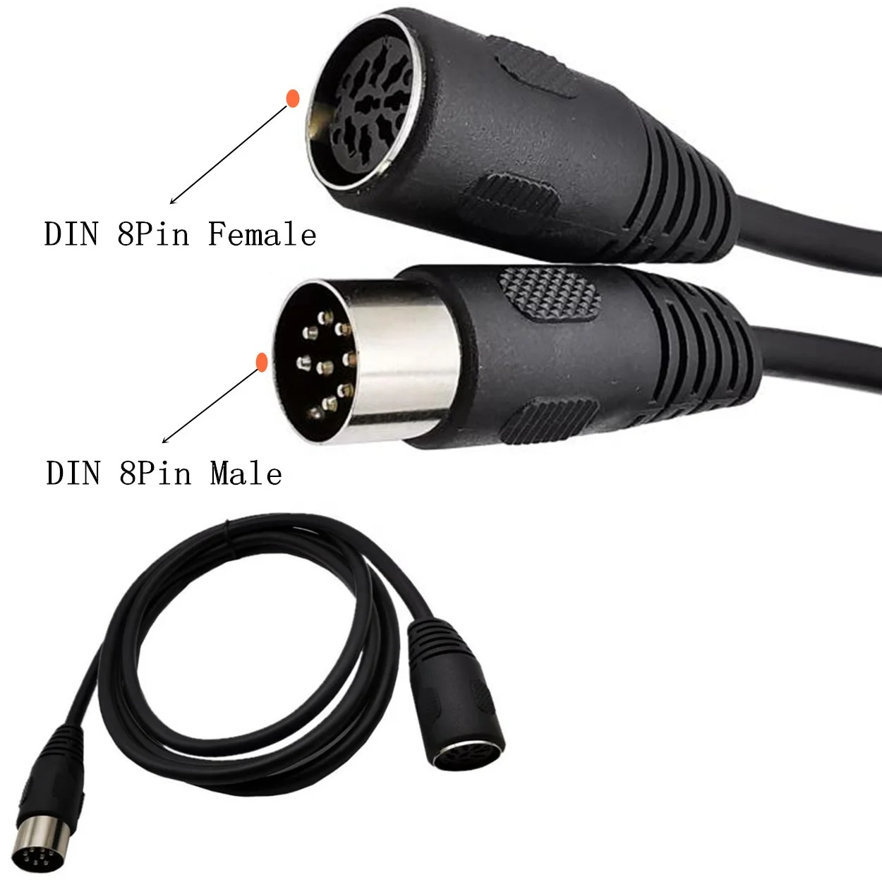 ERE DIN 8p male and female extension cord eight-core conference audio system line microphone line signal control cable