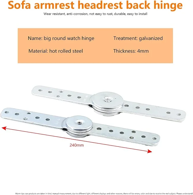 20.054 New Furniture Hardware Accessories Furniture Hinges Adjustable Hinge Automatic Return Armrest Gear Sofa Headrest Hinge