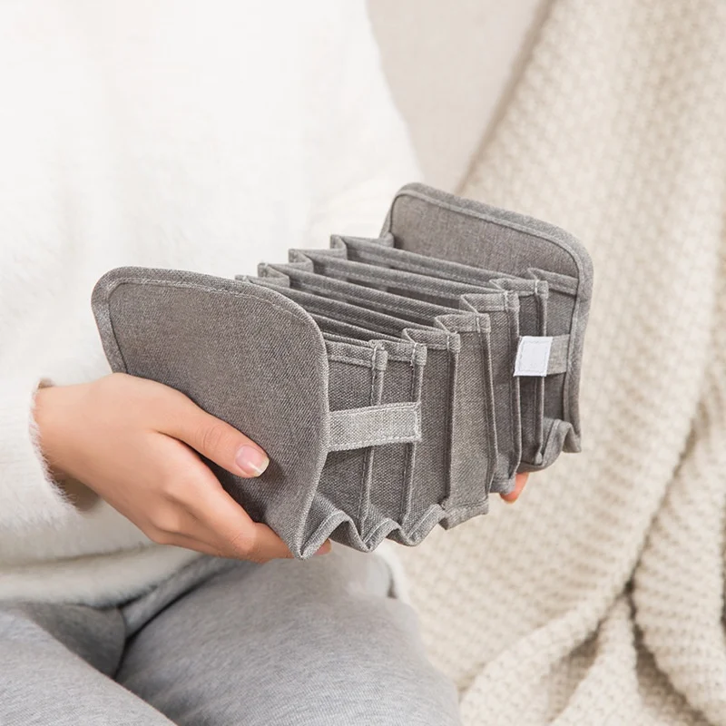 Underwear socks compartment storage box collapsible organizer underwear storage box For Socks Bra Storage Box