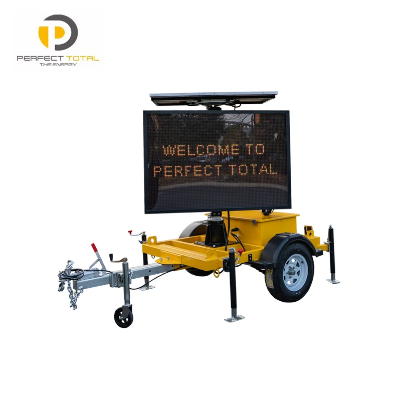 Sign Trailer Amber Color Variable Message