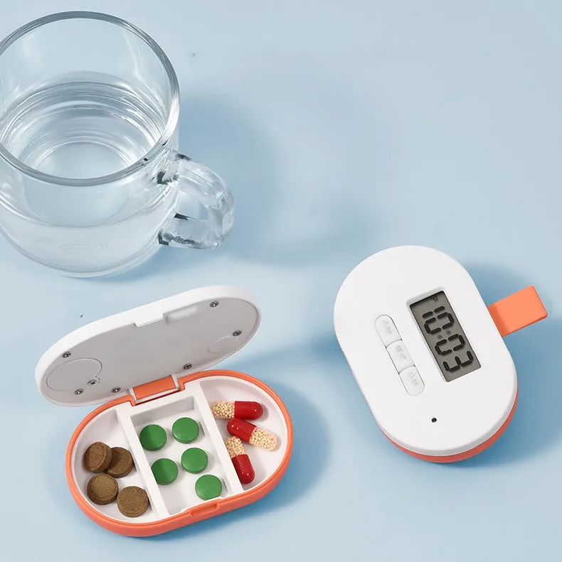 KYPL174 Electronic Timer Remind Pill Case with Voice Alarm Medicine Storage Box