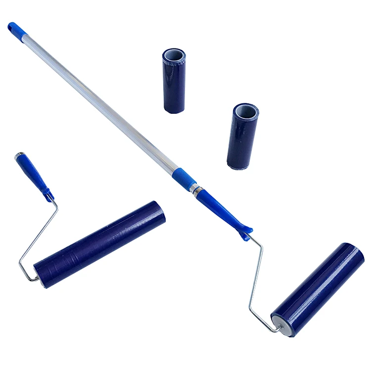 JEJOR Removing Dust Industrial Cleaning Cleanroom 6inch Peelable Disposable Blue PE Sticky Lint Roller