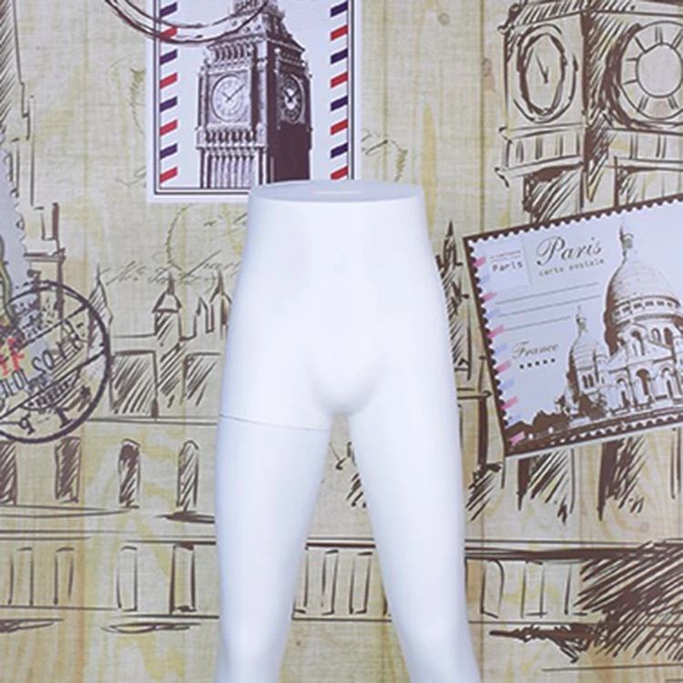 Cheap Matte White Trousers PP Plastic Display  Lower Torso Male Men Legs Mannequin