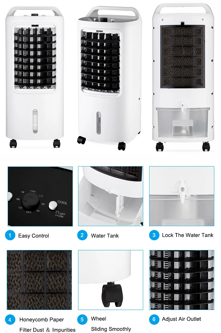 400L/H evaporation convenient portable digital water air cooler cooling fan manufacturers