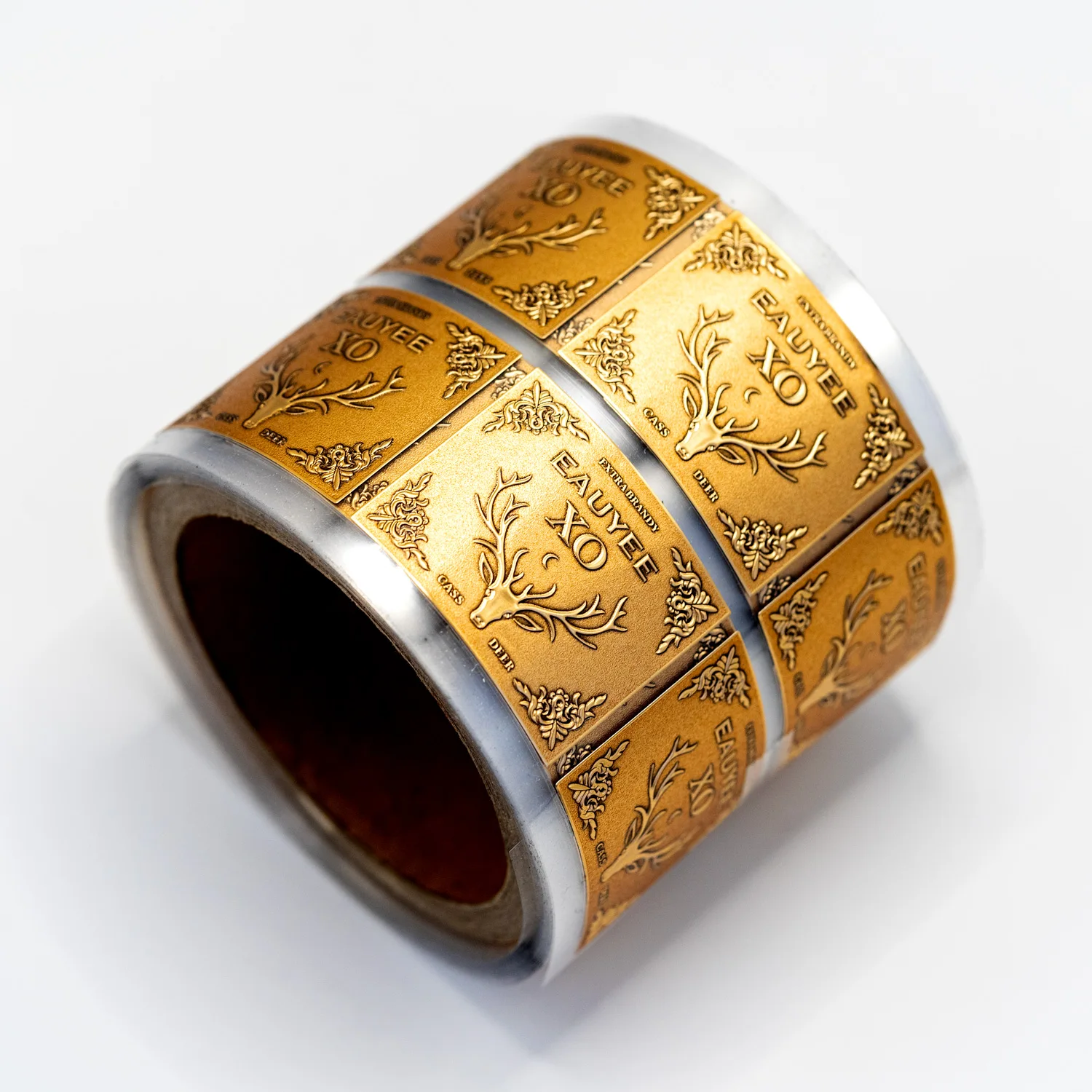 Custom Advanced Printed Aluminum Brushed Waterproof Silver Metal Brand Logo Label For Wine Perfume Bottle In Wedding