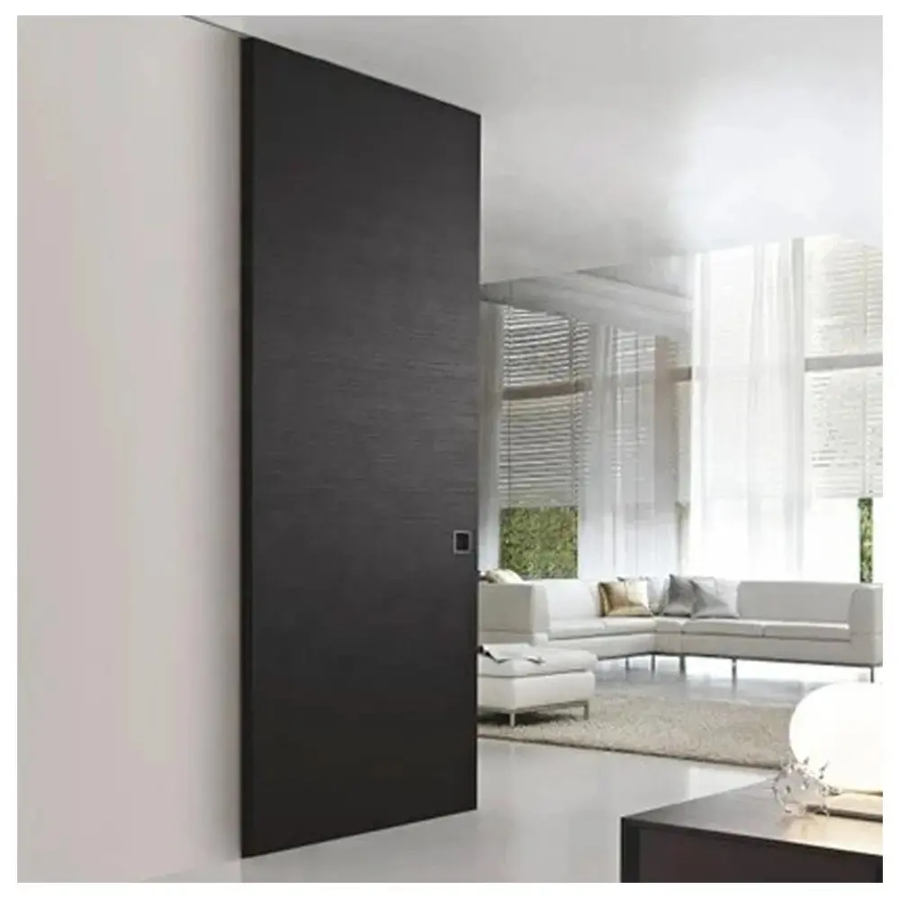 Factory Wholesale Invisible Sliding Door Smart Interior Solid Wood Doors for Living Room