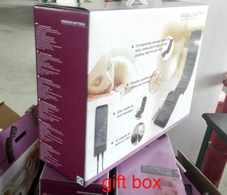  Электрическая массажная подушка на 10 моторов для всего тела с вибрацией и подогревом массажа спины ягодиц