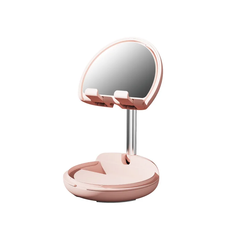 Foldable Phone Holders for Phone Mobile Support Telephone with Makeup Mirror Popsocket Tablet Desk Folding Stand
