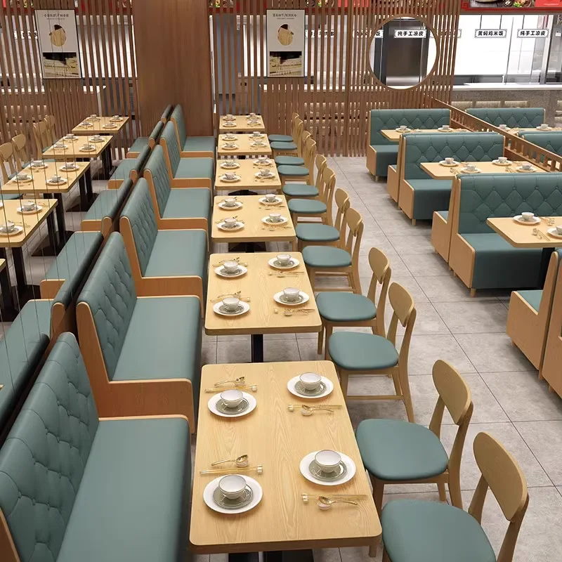 Modern Style 2024 Wooden Restaurant Booth for Dining Hotel Hall & Workshop for Cafe Bar Furniture