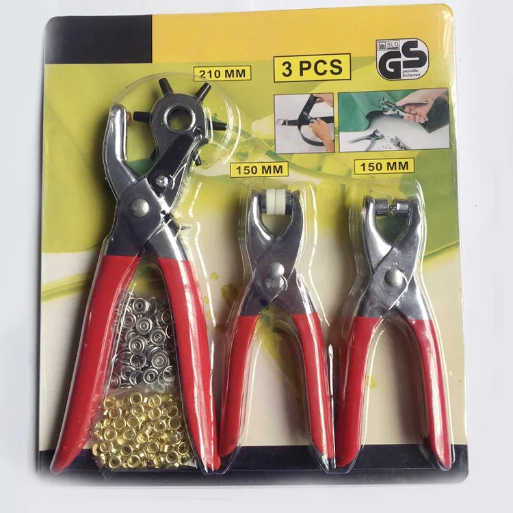 high quality Revolving Belt Hole punch plier and eyelet plier set For Belts, Watch Bands, Straps