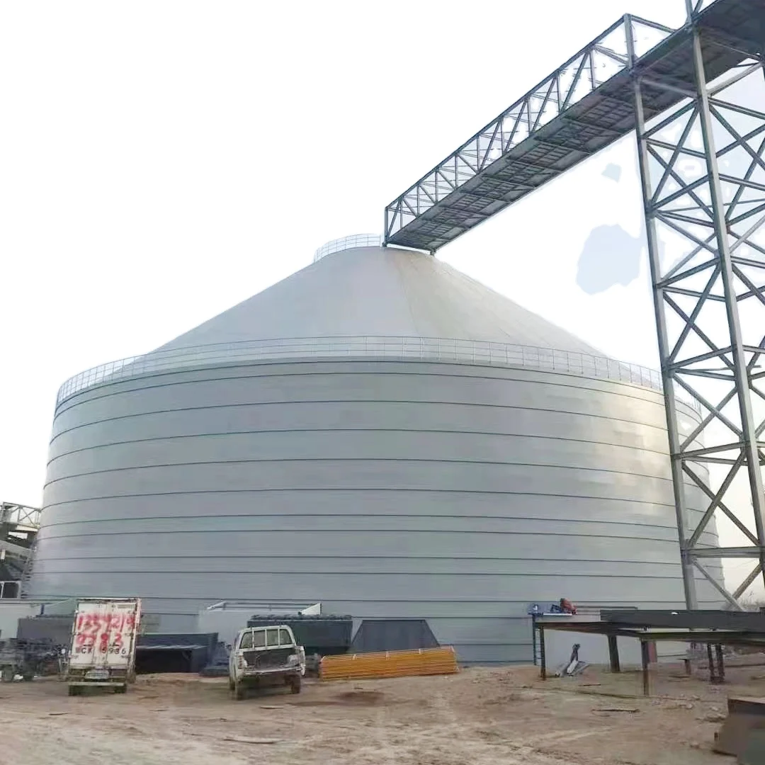 Large cement steel silo material storage tank spiral silo gravel fly ash welded silo