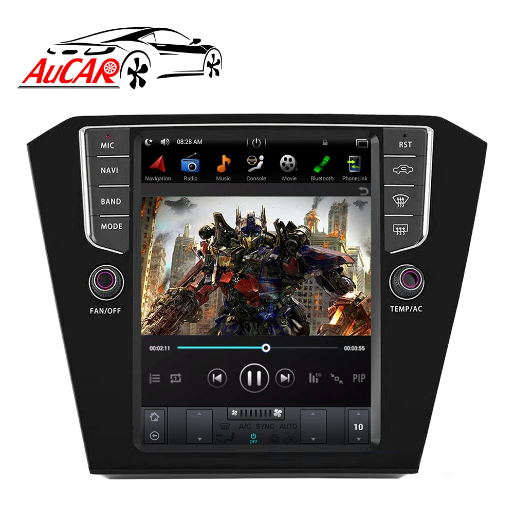 Автомагнитола AuCAR 10,4 дюйма Tesla Android для Volkswagen VW Magotan Passat CC 2017-2019, стерео, видео, аудио, GPS, мультимедиа, BT, 4G, wi-fi