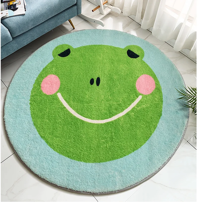 Wholesale Cheap Price 3D Printed Animals Round Rug  Custom Carpet , Shaggy Circular Rug for Nursery Room