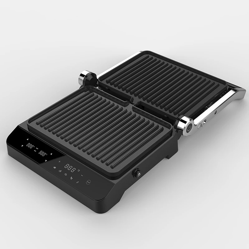Factory 2024 Russia Separate temperature control 2000W digital BBQ contact grill smart automatic electric barbecue grill