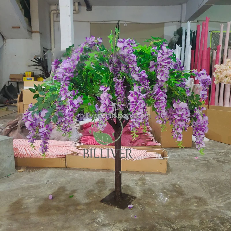High Quality 1.2M Simulated Artificial pink Cherry Blossom Tree Centerpieces for Wedding Table Bonsai Tree Wholesale
