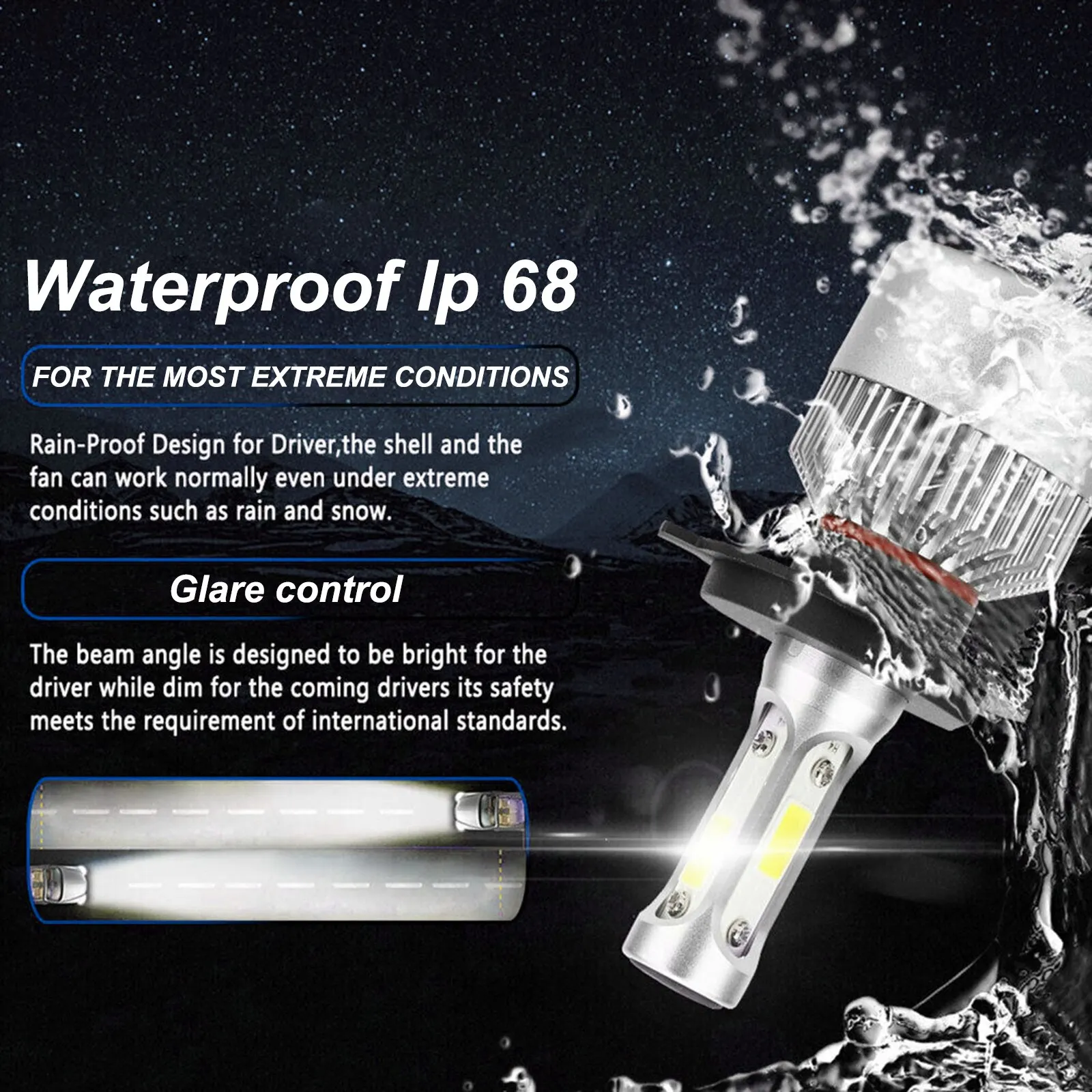 s2 led headlight 72w 36w 10000lm 6000k h4 h3 h8 h9 h10 h11 s2 cob car led headlight h7 led s2 h4