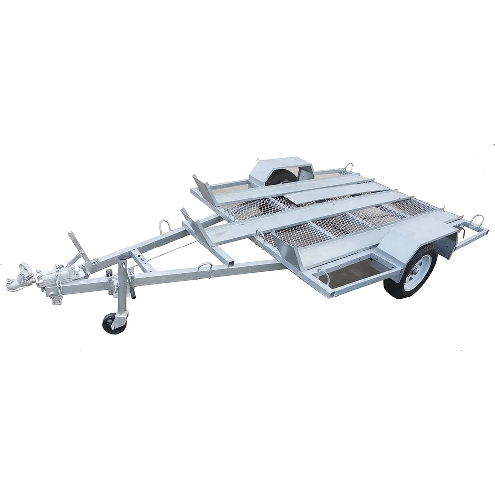 Quality galvanized motorcycle motorbike cargo travel trailer for sale