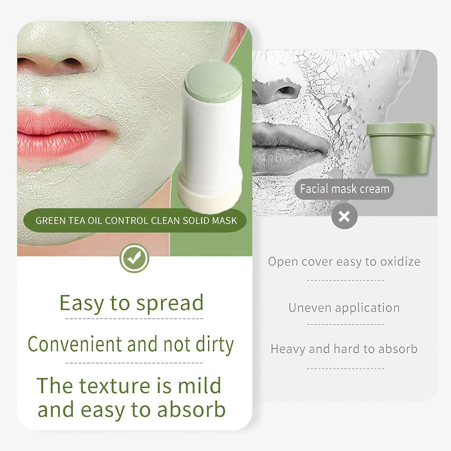 Blackhead Remover Cream Deep Cleansing Pore Brightening Purifying Rose Clay Mud Mask Bamboo Charcoal Green Tea Clean Mask Stick