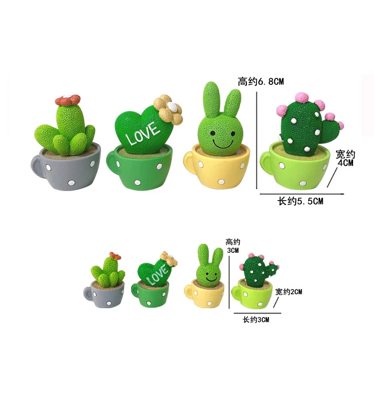 Plant Car Accessories Auto Dashboard Cute Decoration Cactus Plants for Plant Lover Car Decor Ornament for Home Office Desk Table